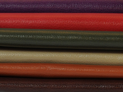 Full grain vegetable tanned goatksins. Used for small leather goods and footwears.